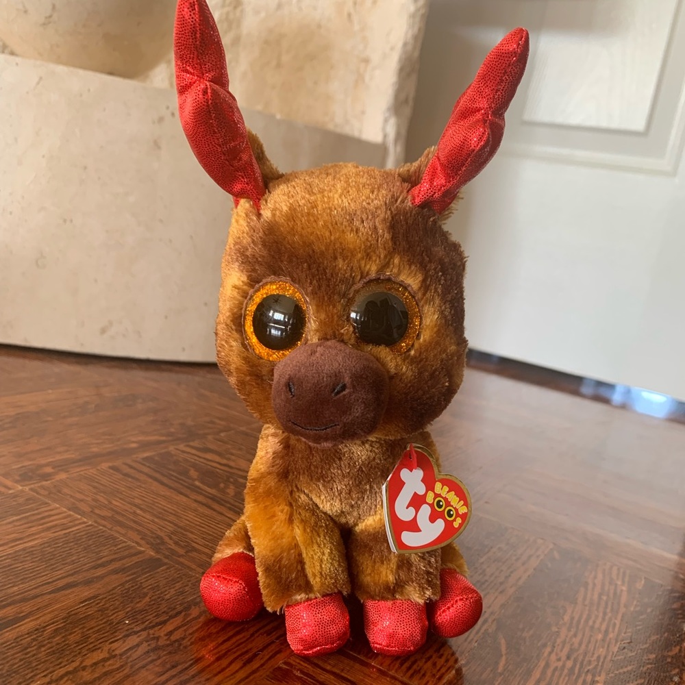 Moose Beanie Boo Plush